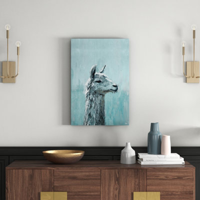Lama Sérieux Wrapped Canvas Painting