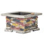 Table foyer au bois en béton gris pierre 28 po. Rehaussez votre expérience extérieure. Style élégant en acier mat. Flammes intrigantes. Bol en fer thermolaqué, base en ciment renforcé de fibre de verre. Comprend un filet
