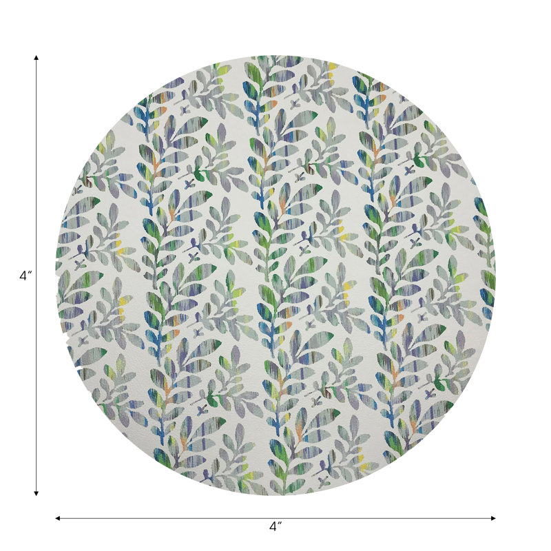 Sous-verres rond en cuir végétalien des Tuileries, Verdure