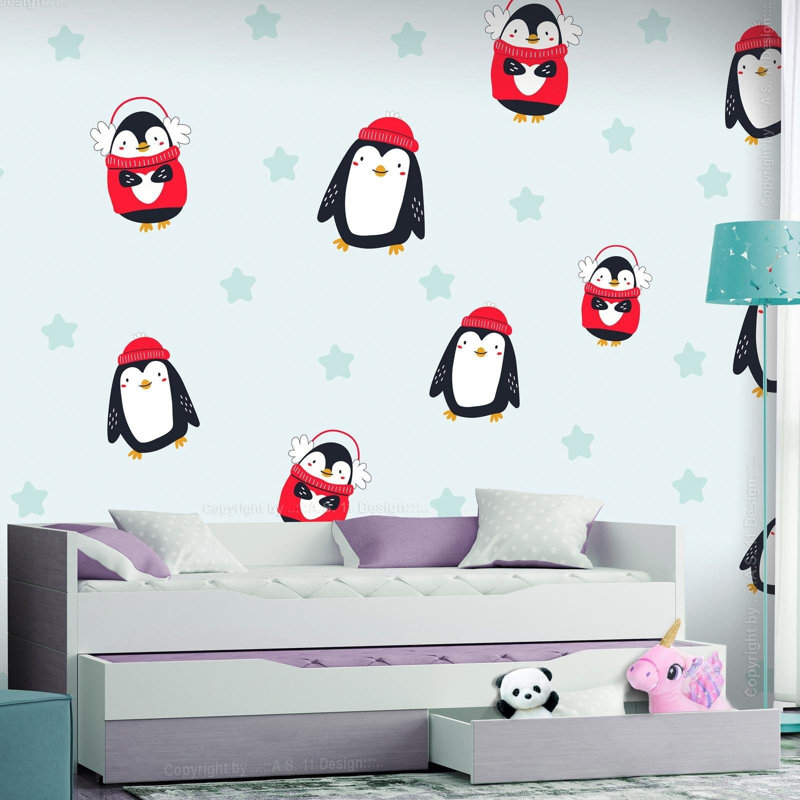 Murale pingouins Agerton, L 82 po x l 118 po