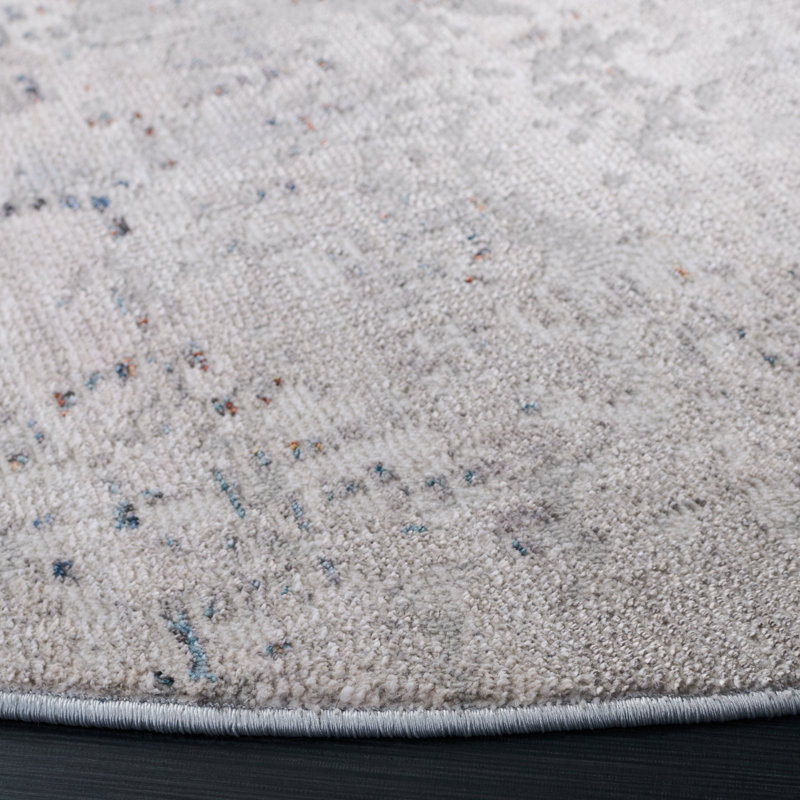 Ellwood Modern 206 Performance Abstract Rug, Round 6'5"