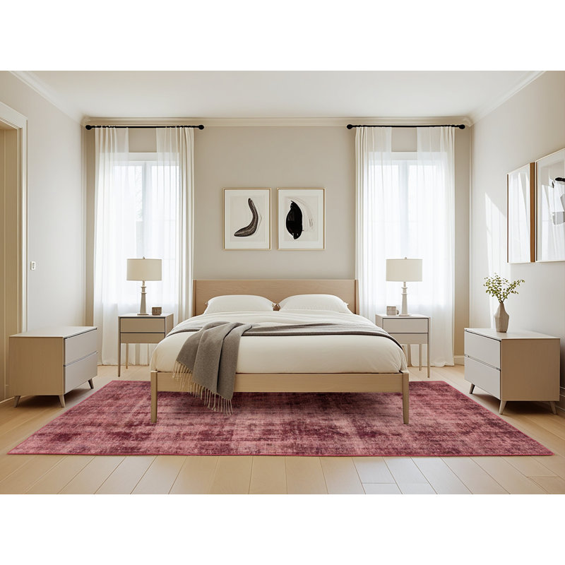 Tapis décoratif multicolore à motif abstrait, Rectangle 5 pi x 8 pi