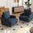 Bedri Armchair With Solid Wood Legs(Set Of 2)-111781826