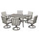 Whittlesey Rectangular Aluminum Dining Set with Cushions