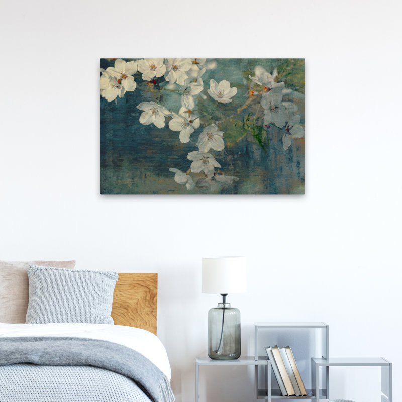 Plantes, fleurs, paysage, nature, doux printemps II, art mural, H 24 po x l 36 po