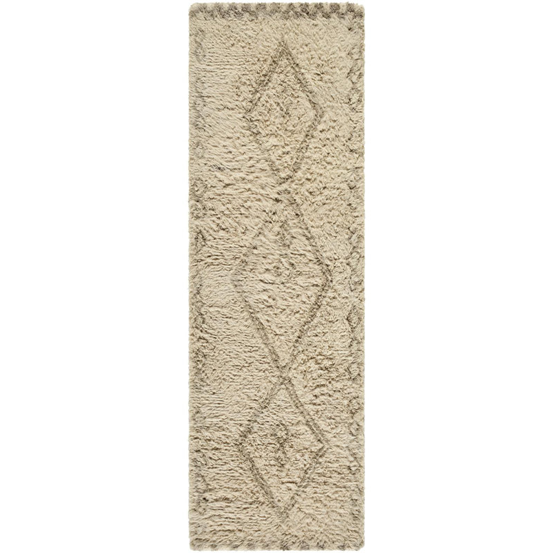 Tapis fait à la main Lovenais, Tapis de couloir 2 pi 6 po x 8 pi