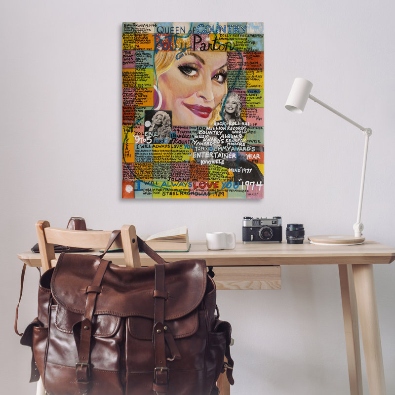 «Dolly Parton Collage» par Sabin, H 48 po x l 36 po