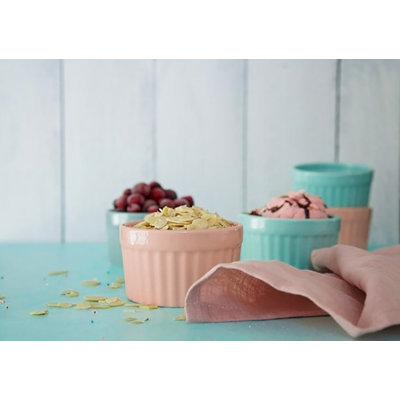 Kook Round Ceramic 6 Piece Crème Brulee Dish Bakeware Set