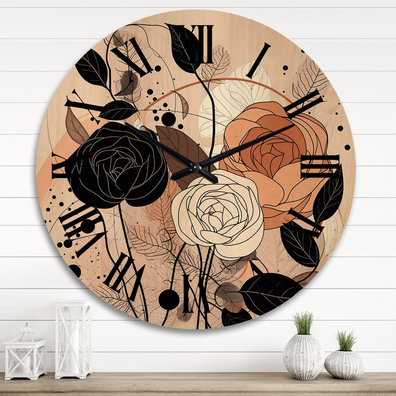 Horloge murale en bois massif Paiz, Très grand