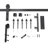 84"H Solid Pine Wood Unfinished Barn Door with Sliding Hardware Kit-95310314