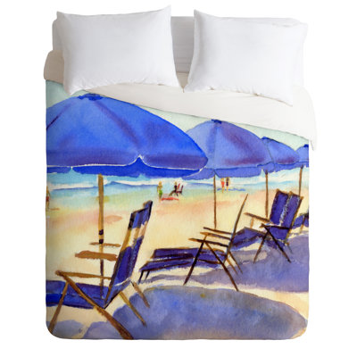 Beach Chairs Coastal Duvet Cover