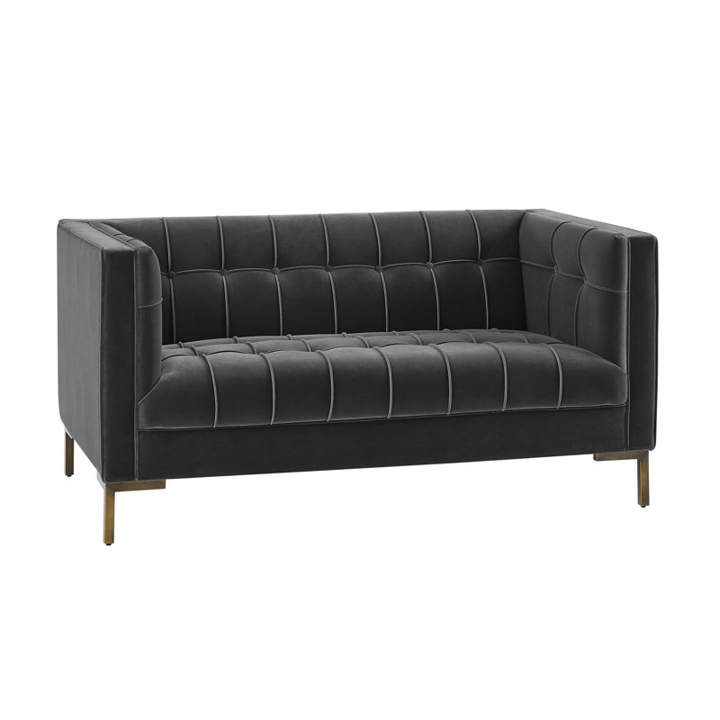Isabella 2 Seater Velvet Sofa, Grey