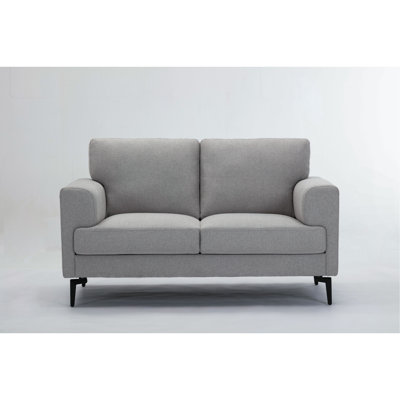 Causeuse en lin gris clair