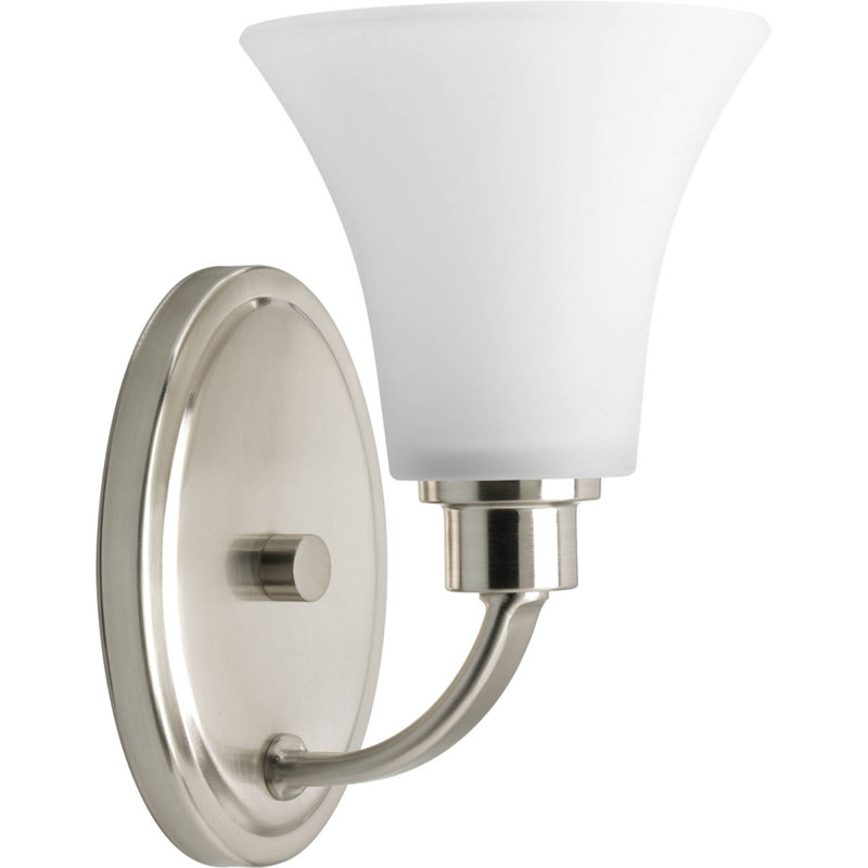Jilliann Steel Armed Sconce, Brushed Nickel
