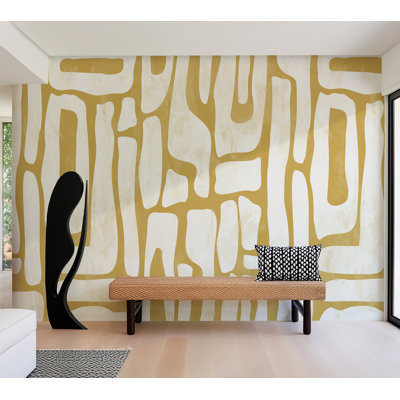 Lakechia Peel & Stick Abstract Wall Mural - Earthy Shapes