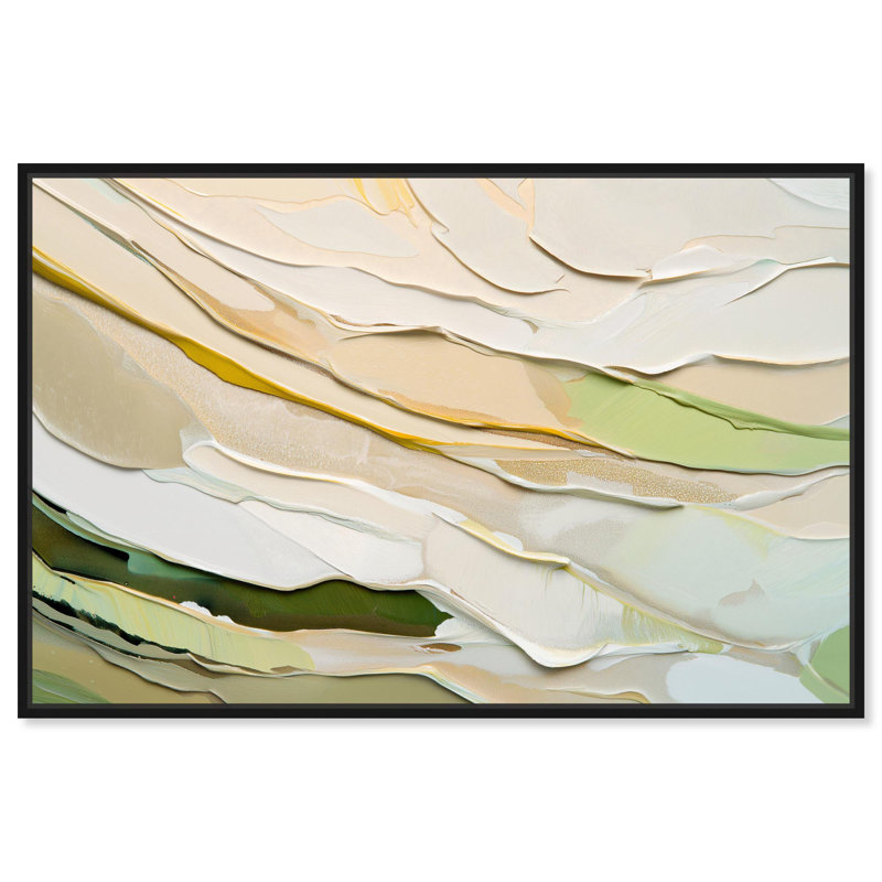 Art Remedy, bloc de couleurs sur toile abstraite Mossy Glen, H 24 po x l 36 po, Structure noire