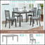 Ensemble de salle à manger moderne 5 pièces, table rectangulaire en bois avec 4 chaises rembourrées pour une salle à manger élégante et fonctionnelle-770354969-770354975