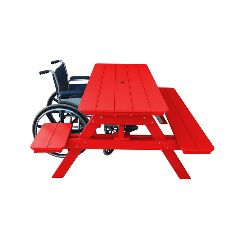 Table de pique-nique Azor, Rouge vif