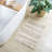 Woven Texture Stripe Bath Rug Natural 22X58"-1093799416