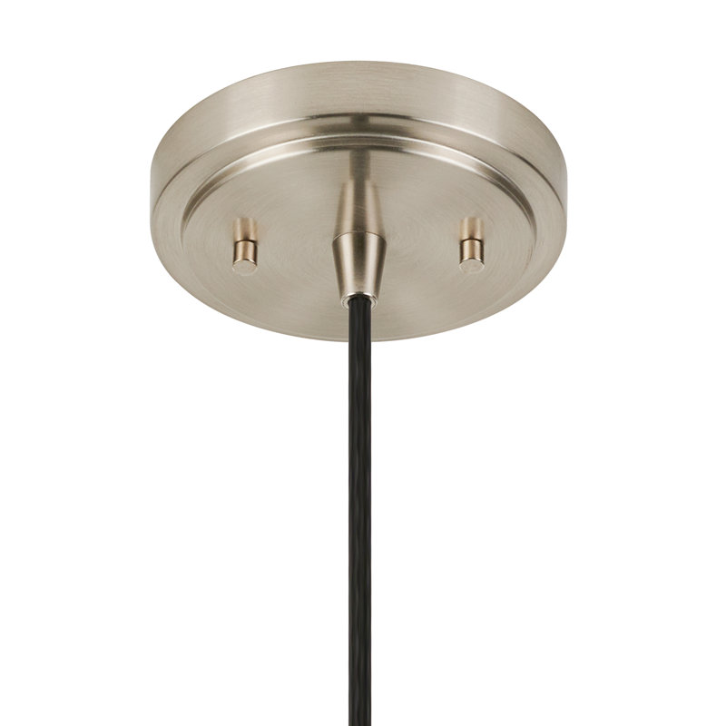 Gollenberg 1-Light Modern Dimmable Single Pendant Light in Matte White with Metal Shade, White