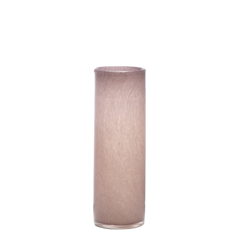 Handmade Glass Table Vase, Pink Salt