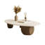 Table basse blanche en bois massif brun-noisette-1320436926