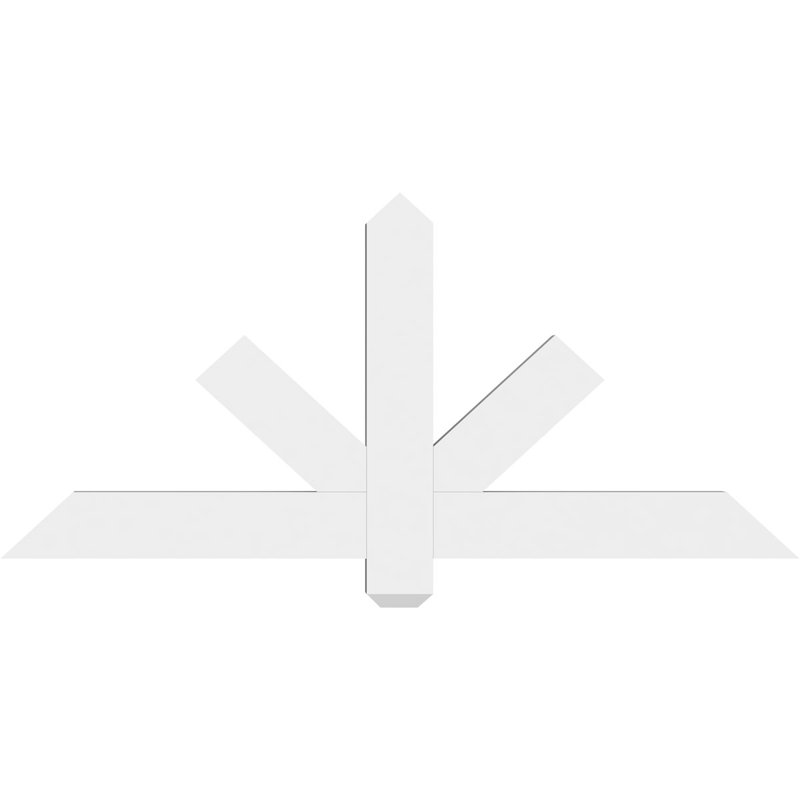 Support de pignon en PVC de qualité architecturale Kennewick, H 22 po x l 48 po (pas: 11/12), P 2 po x F 4 po