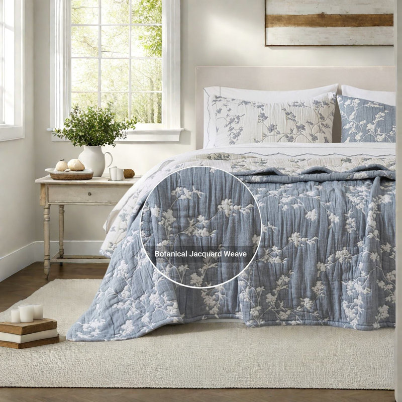 Ensembles de literie en coton de qualité supérieure, courtepointe moderne en jacquard 3 pièces pour la maison
