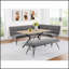 Table de salle à manger Hanover en bois composite brun clair de 53 pouces au design durable et élégant pour les maisons modernes