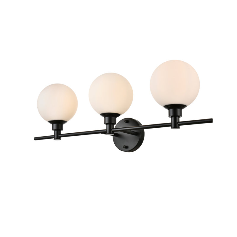 Carmie Dimmable Vanity Light, Black, 3 Lights