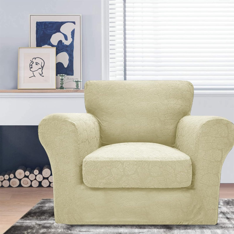 Sofa Slipcover, Beige Fabric