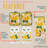PREMIUS 5 Piece Printed Kitchen Linen Set, Lemon, 2 Cotton Towels, 2 Pot Holders, 1 Oven Mitt