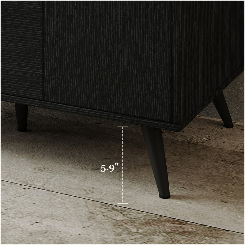 36" Modern Freestanding Bathroom Vanity With Sintered Stone Top, Ceramic Sink & Smart Storage, Black