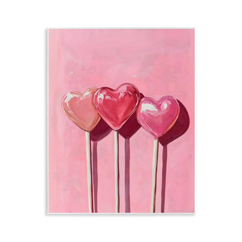 Plaque murale «Three Lollipops on Pink» par Arlington Prints