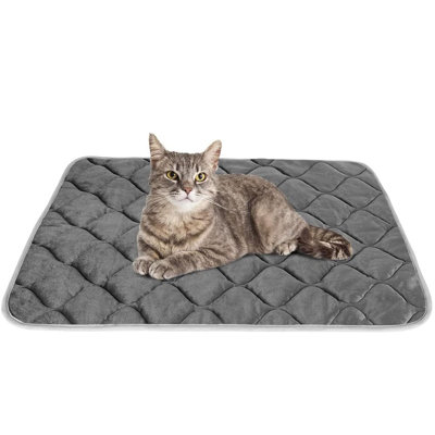 Hershall Self Warming Cat Bed Self Heating Cat Mat Thermal Pet Bed Mat Self-Warming Dog Crate Pad 20"x16"