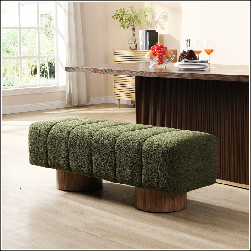 Banc de salle à manger rembourré pour la salle à manger, banc de repose-pieds sans assemblage pour le salon et la chambre à coucher, capacité de poids de 300 lb