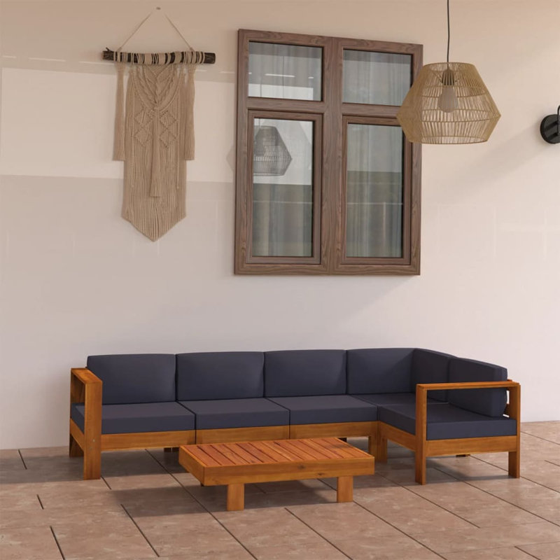 Nordista 6 Piece with Cushions, Dark Gray