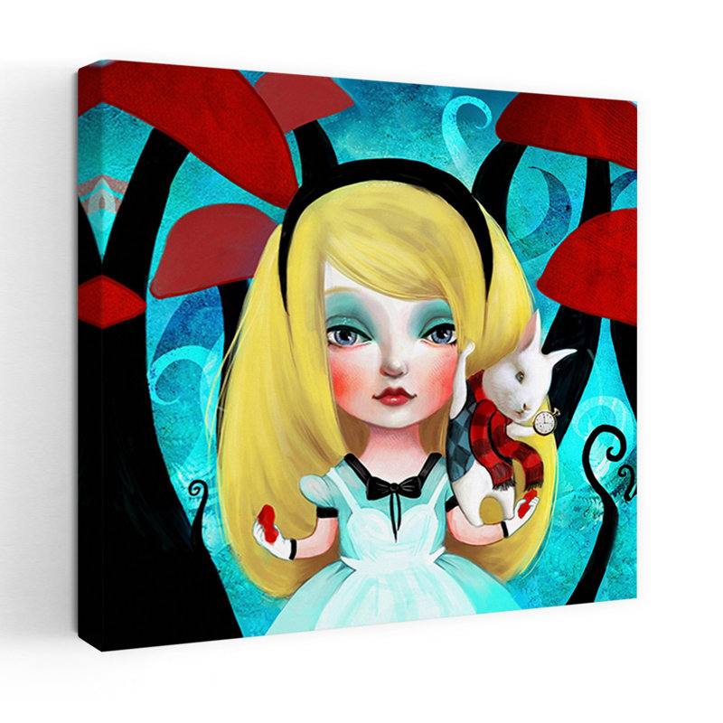 Lapin contemporain Alice, art urbain, H 24 po x l 24 po