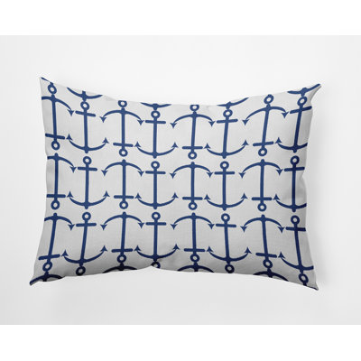 Anchor Pattern Polyester Decorative Pillow