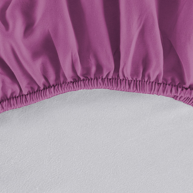 Ultra Soft 200 Thread Count Microfiber Fitted Sheet, Lilac/Purple, Double (4'6)