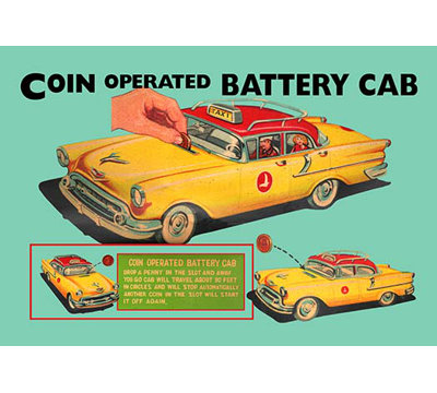 " Coin Operated Battery Cab "