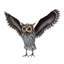 Statue de jardin hibou gris en métal gris avec détails de plumes complexes et finition multicolore peinte à la main résistante aux intempéries-1354667635