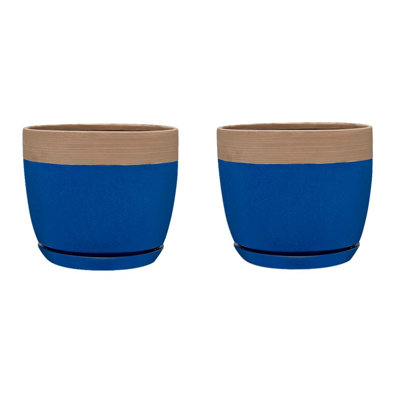 Ana Ceramic Pot Planter With Saucer