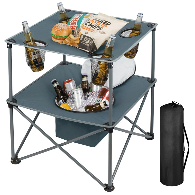 Table de pique-nique portable pliante, Gris