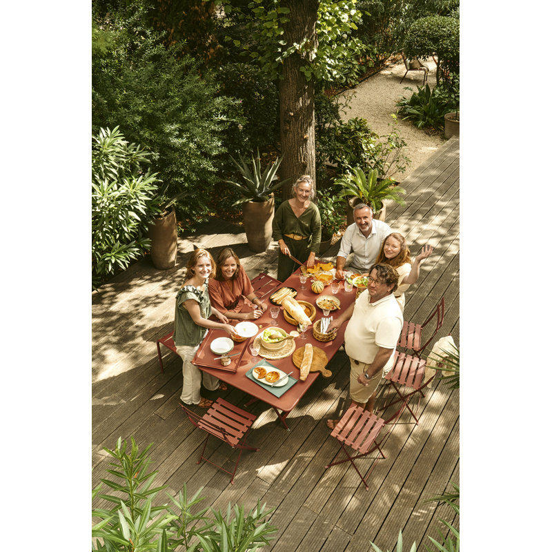 Bistro Outdoor Dining Side Chair, Red Ochre