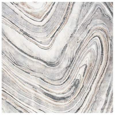 Makenna Abstract Ivory/Gray/Tan Area Rug