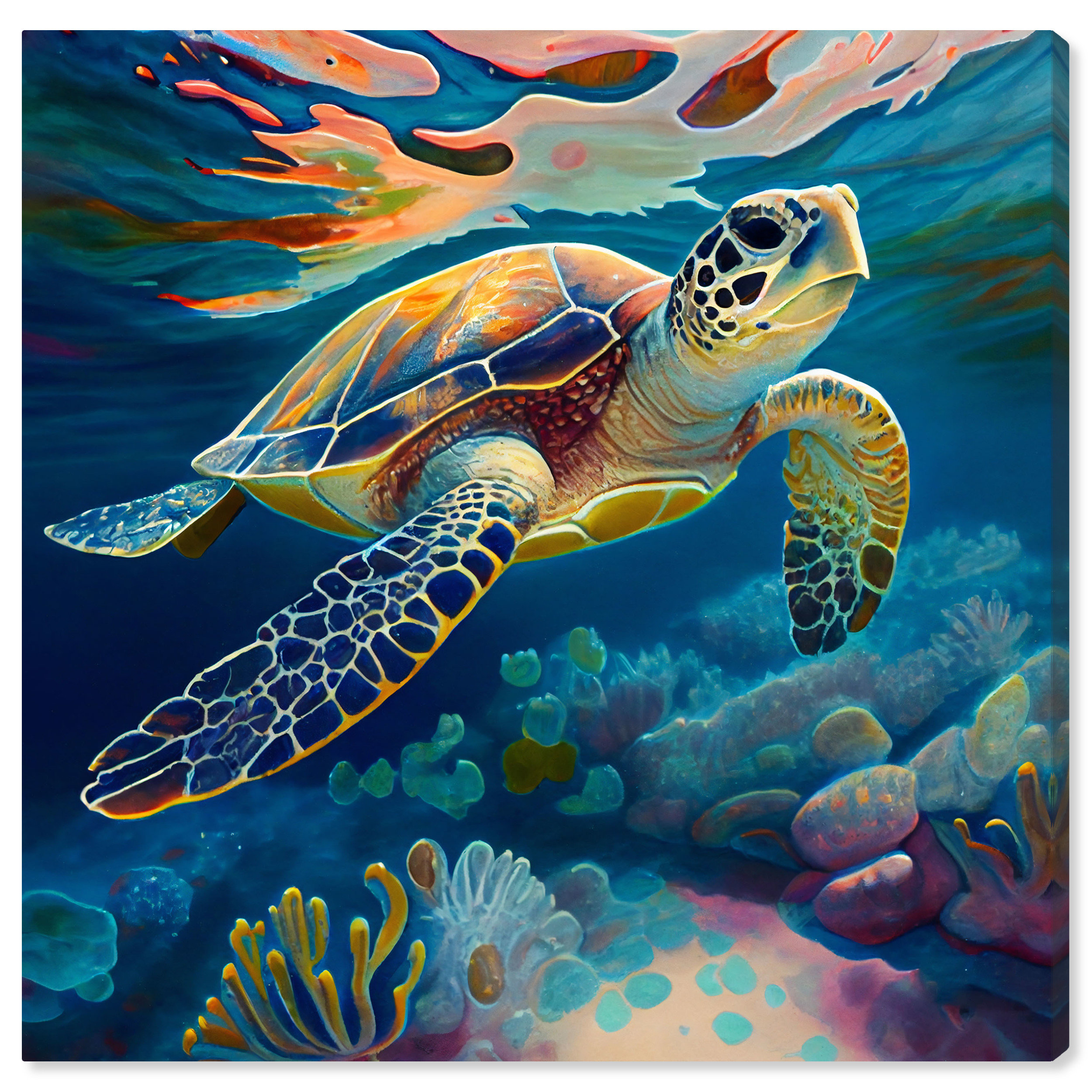 Bay Isle Home Sea Turtle I On Canvas by Oliver Gal Print & Reviews