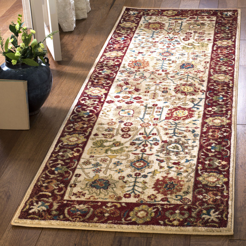 Tapis performance oriental Kurtz, Tapis de couloir 2 pi 6 po x 6 pi, Ivory/Red