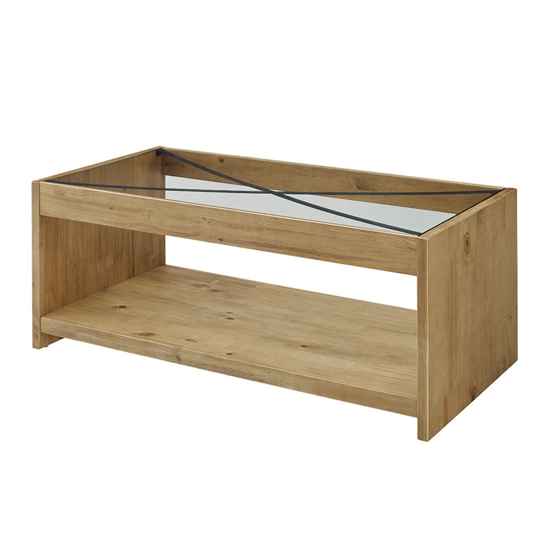 Laguna Frame Coffee Table with Storage, Brown