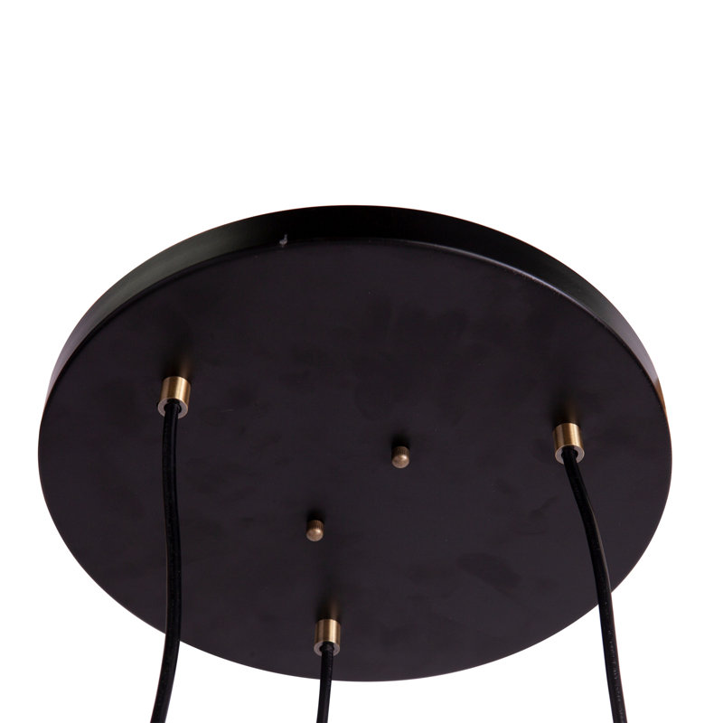 Luminaire suspendu grappe 3 lumières Renmarco, Noir